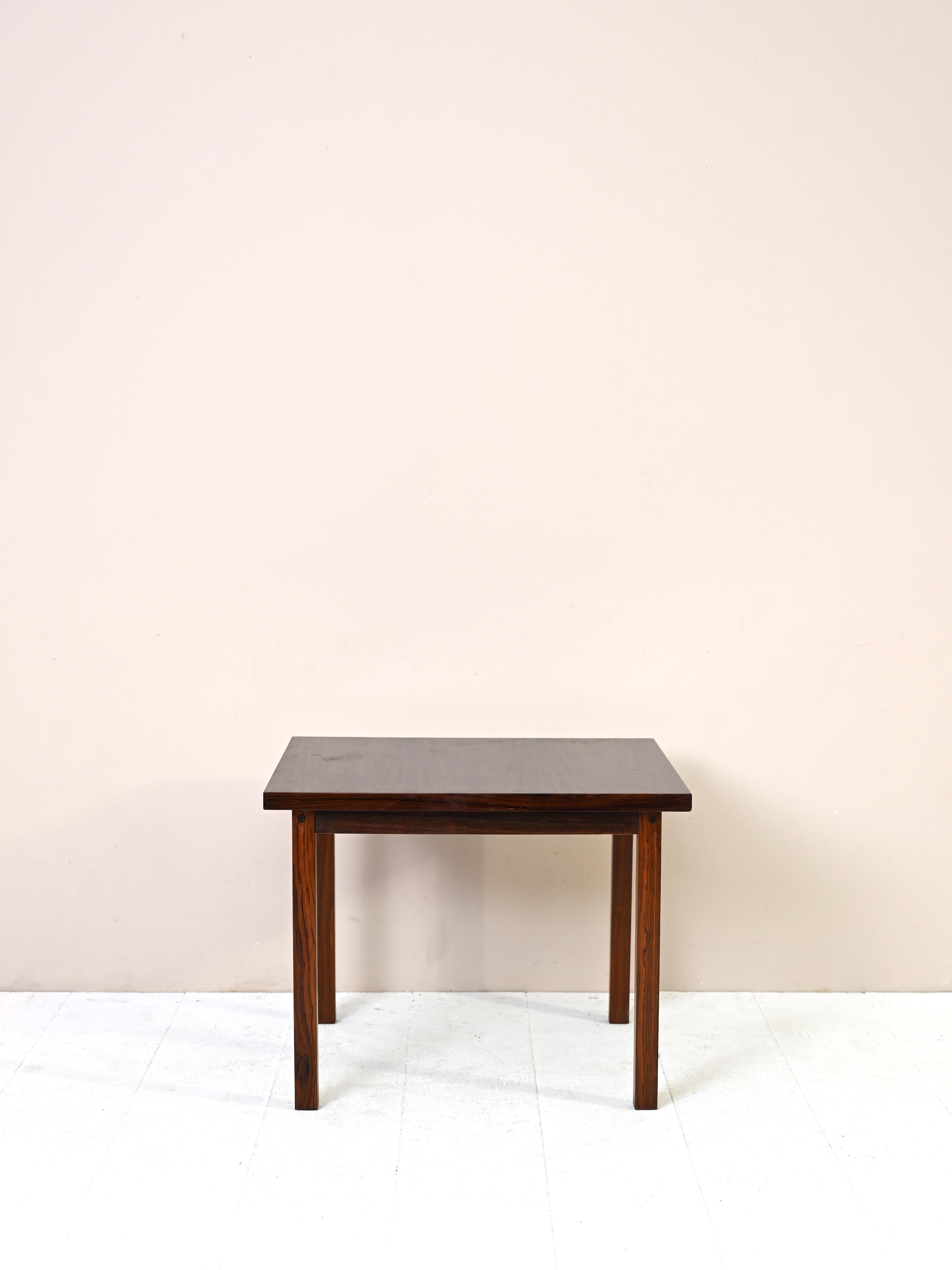 Scandinavian Rosewood Side Table For Sale