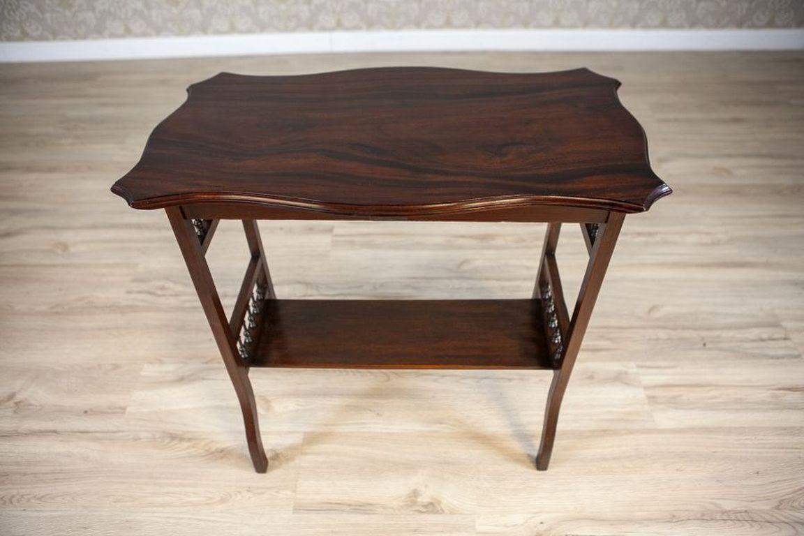Rosewood Side Table From the Early 20th Century Finished in Shellac In Good Condition For Sale In Opole, PL