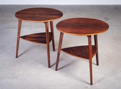 Tables d'appoint en bois de rose par Holger Georg Jensen pour Kubus, 1960, ensemble de 2
