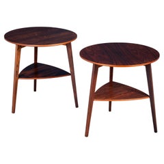 Mesas auxiliares de palisandro de Holger Georg Jensen para Kubus, años 60, set de 2