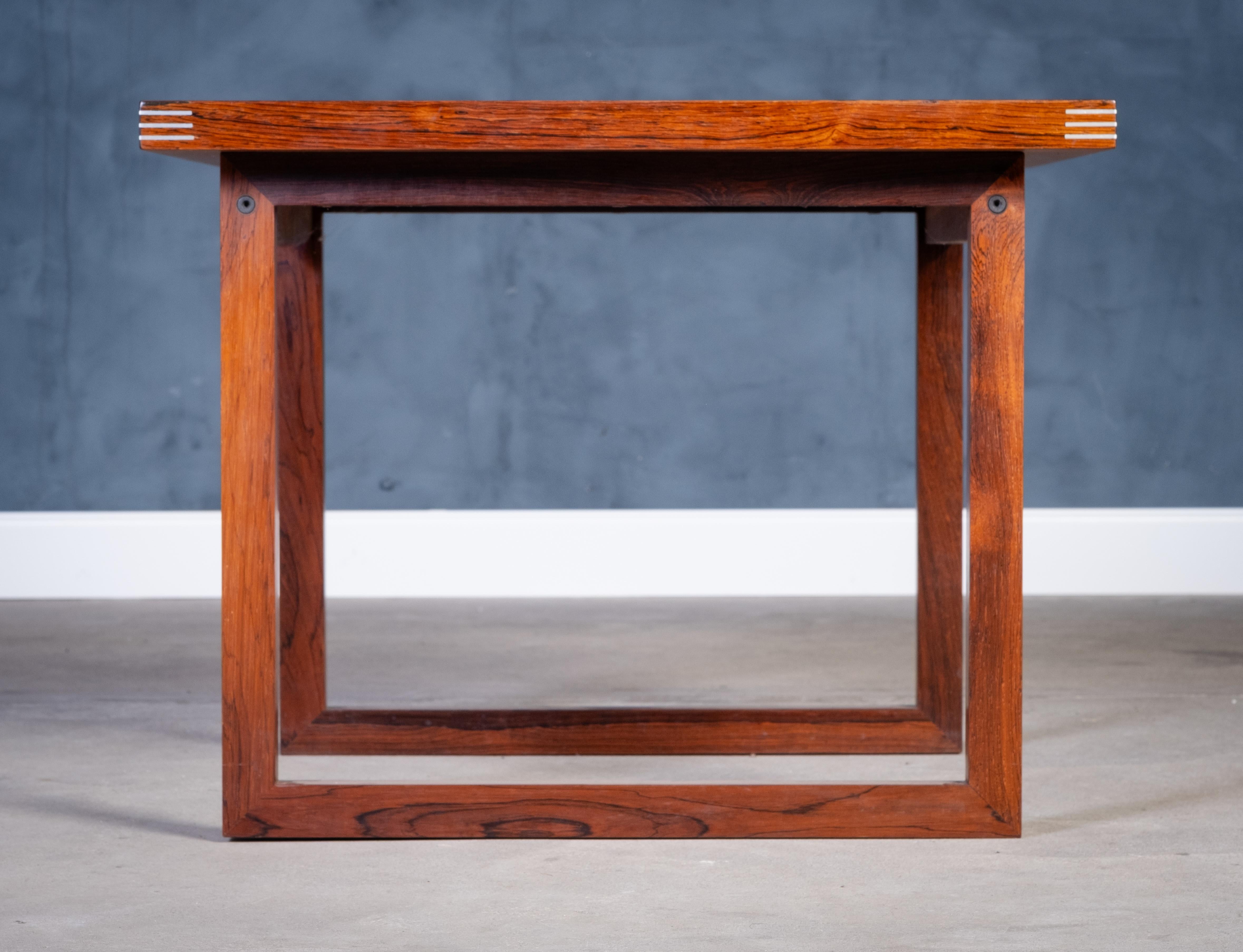 Mesas auxiliares de palisandro de Rud Thygesen para Heltborg Møbelfabrik, años 60, set de 2 en venta 3