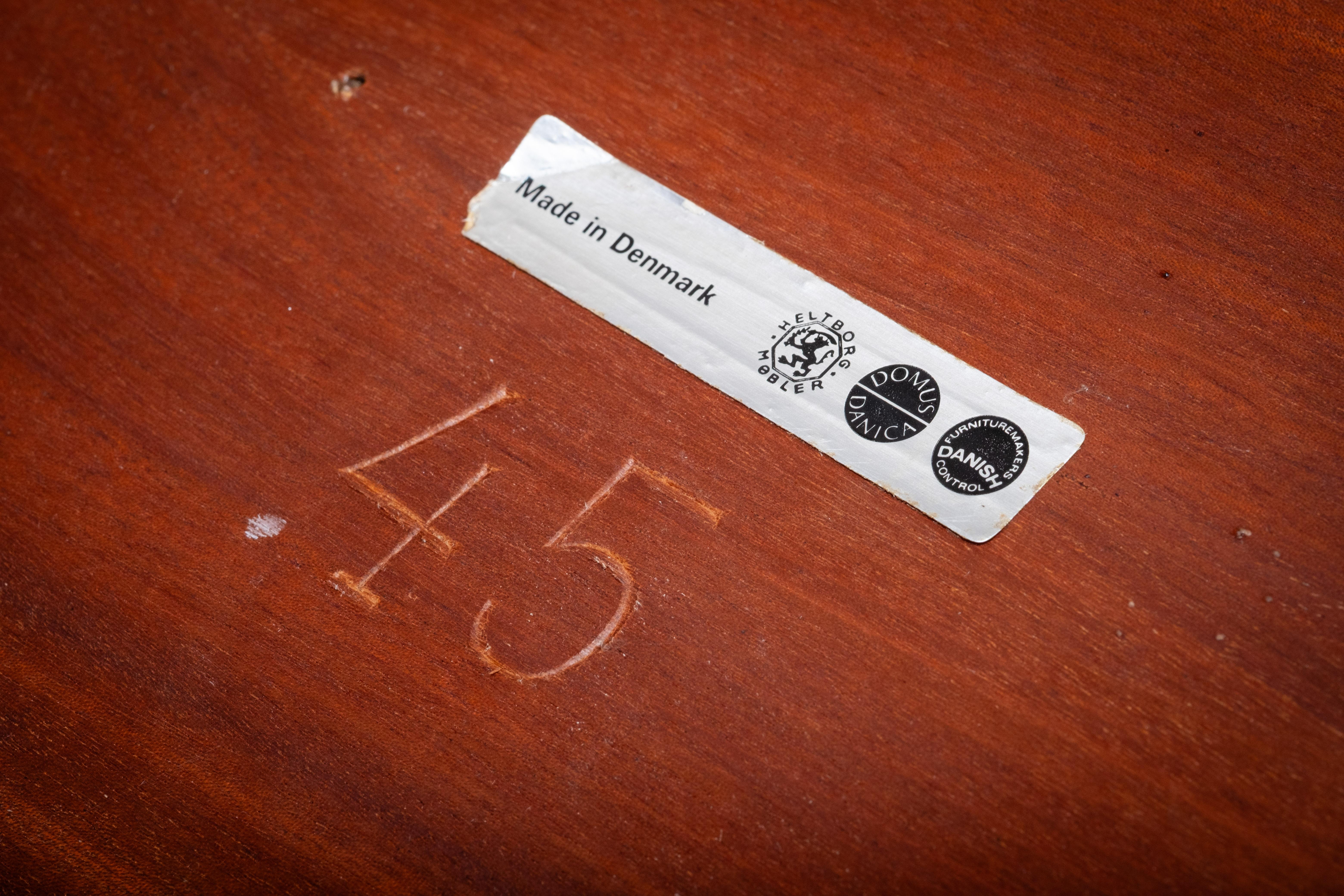 Mesas auxiliares de palisandro de Rud Thygesen para Heltborg Møbelfabrik, años 60, set de 2 en venta 5