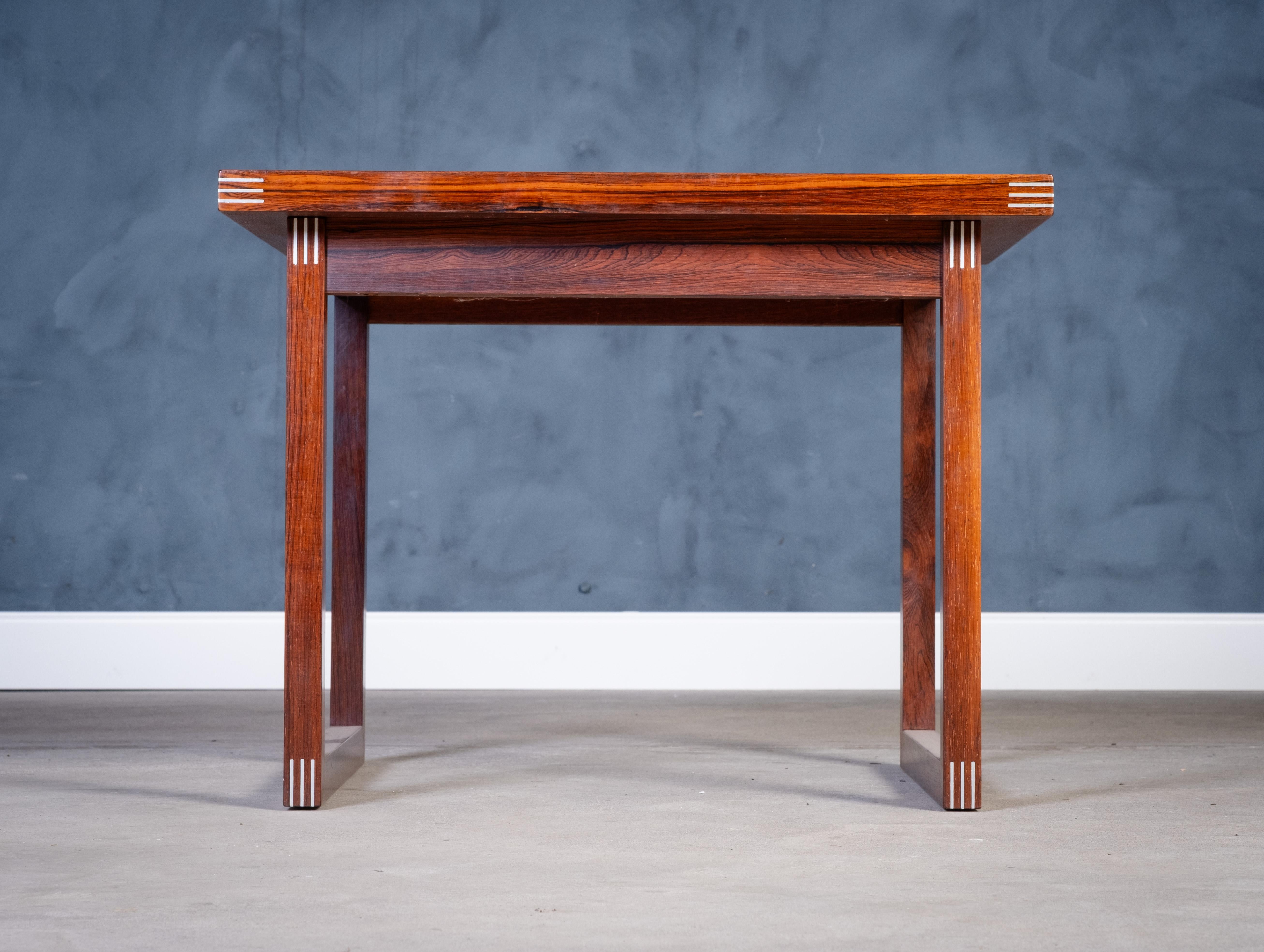 Mesas auxiliares de palisandro de Rud Thygesen para Heltborg Møbelfabrik, años 60, set de 2 mediados del siglo XX en venta