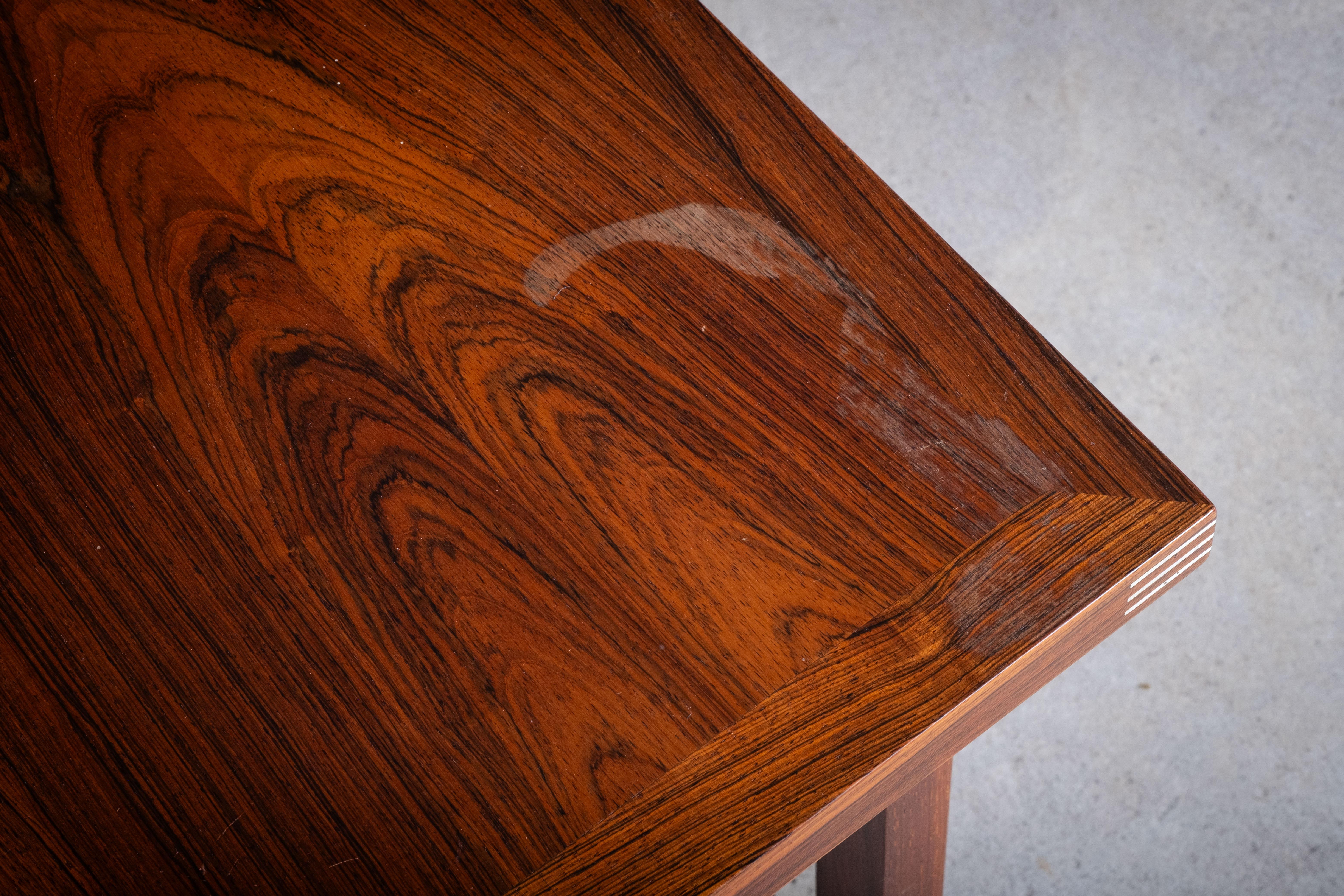 Mesas auxiliares de palisandro de Rud Thygesen para Heltborg Møbelfabrik, años 60, set de 2 en venta 2