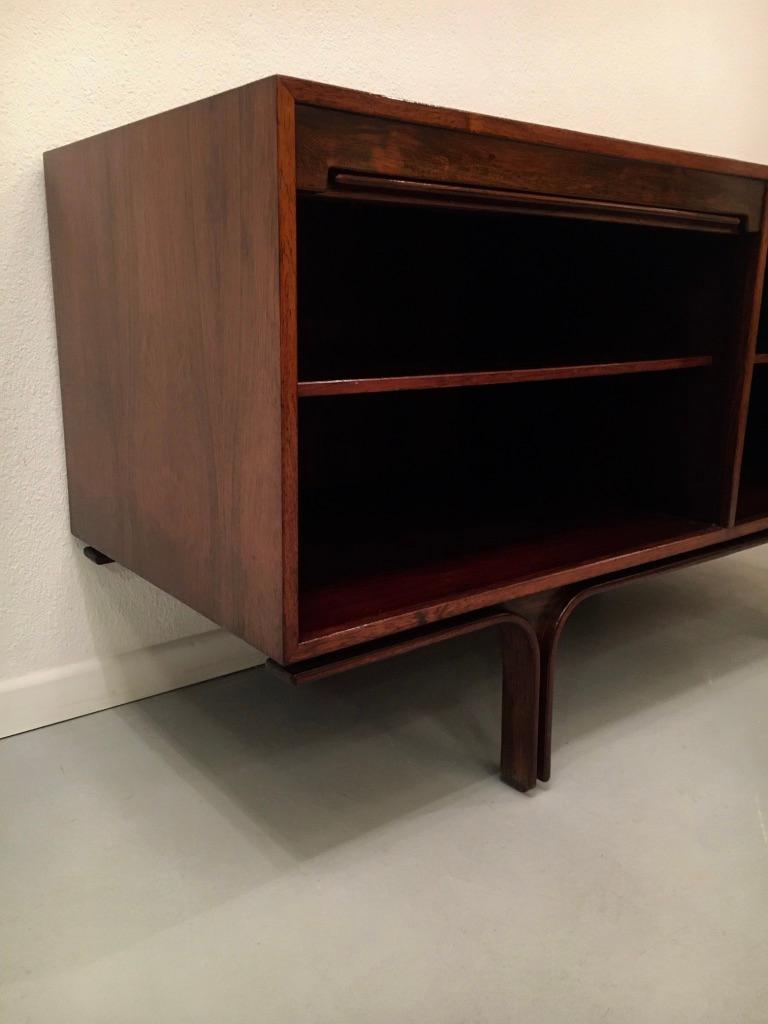 Mid-20th Century Rosewood Sideboard by Gianfranco Frattini Produced by Bernini, Italy ca. 1957