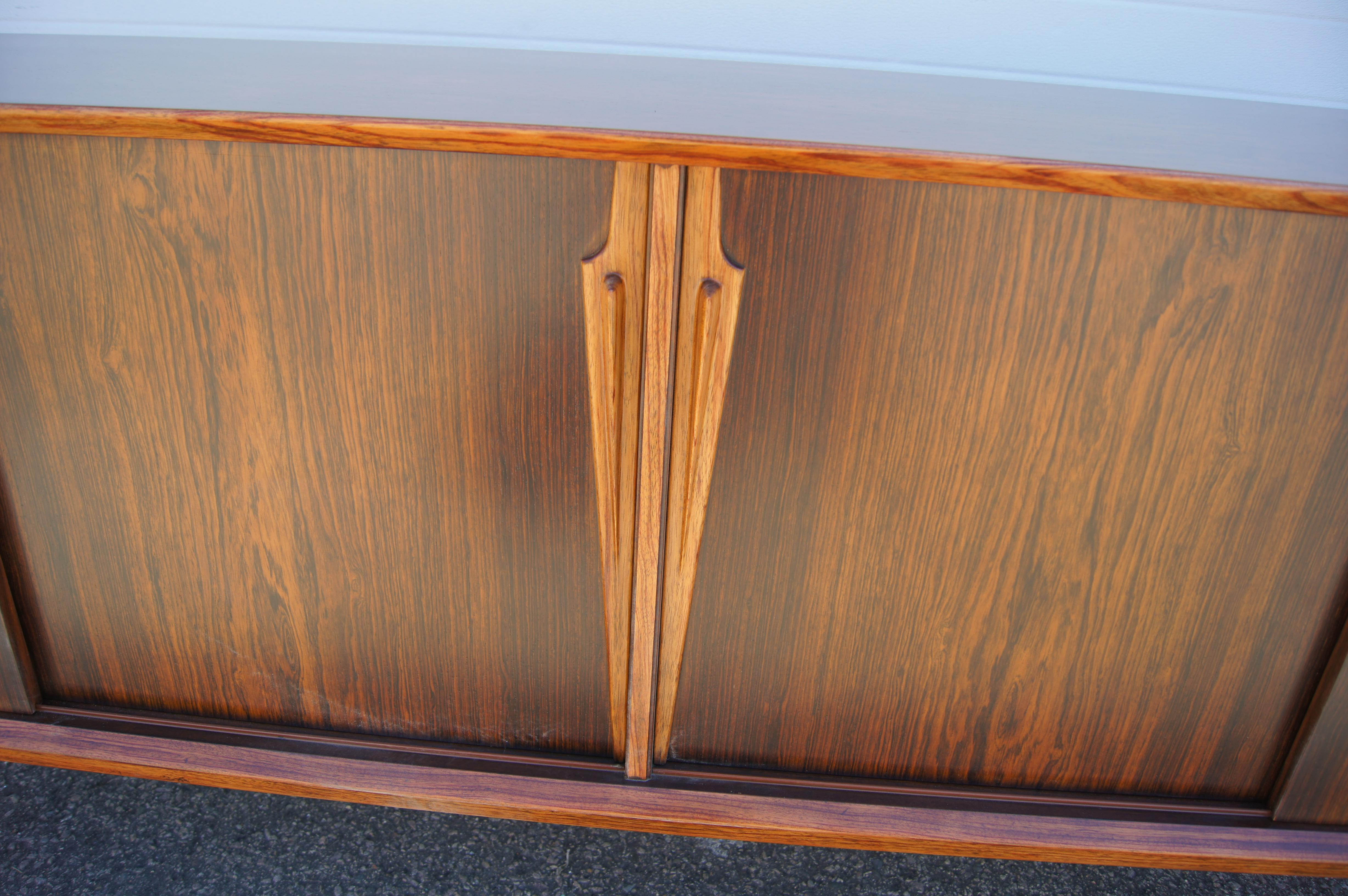 Rosewood Sideboard by Gunni Omann for Omann Jun Møbelfabrik In Good Condition In Dorchester, MA