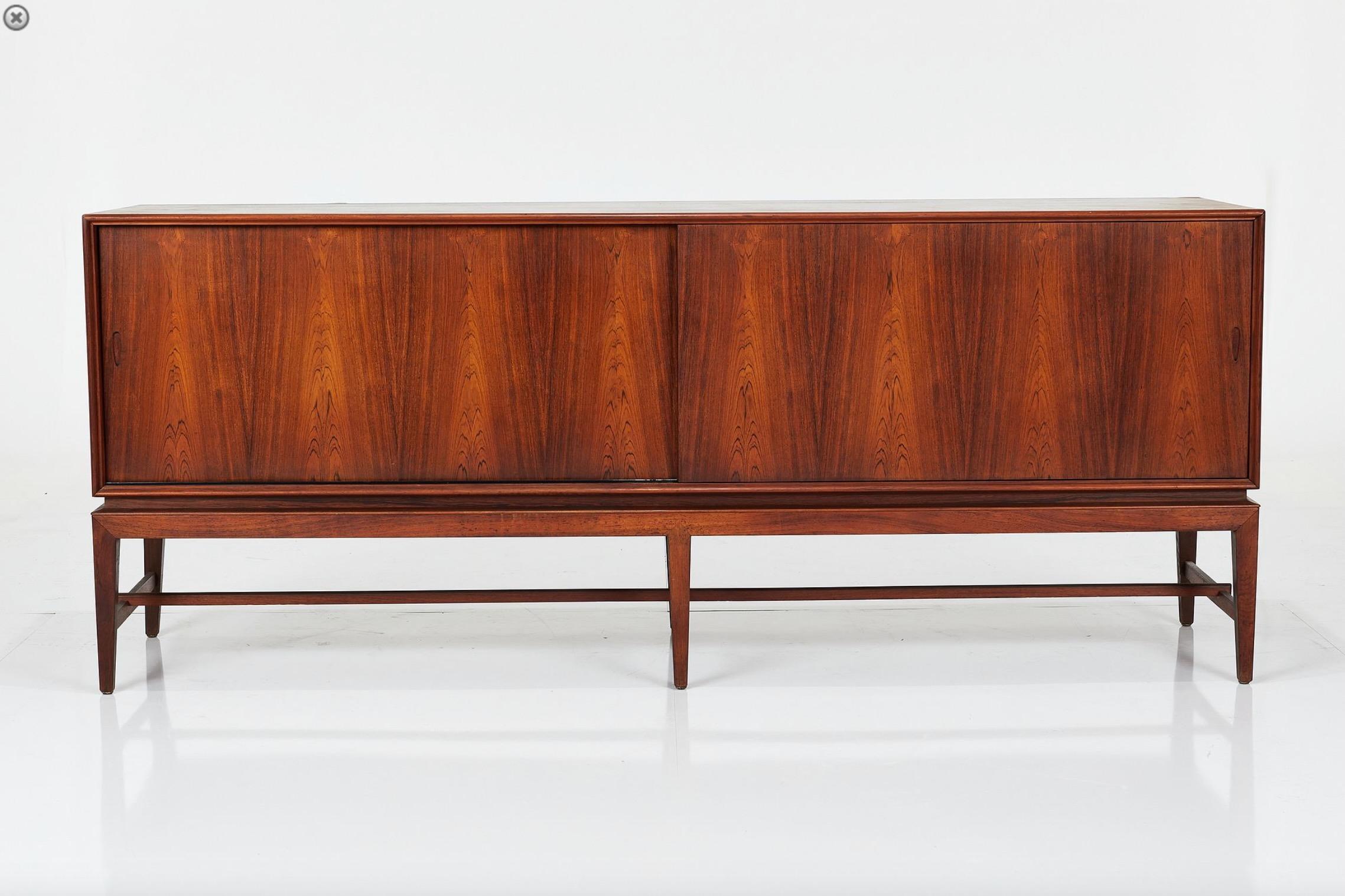 Scandinavian Modern Rosewood sideboard by Severin Hansen by Haslev Møbelsnedkeri, 1960's For Sale