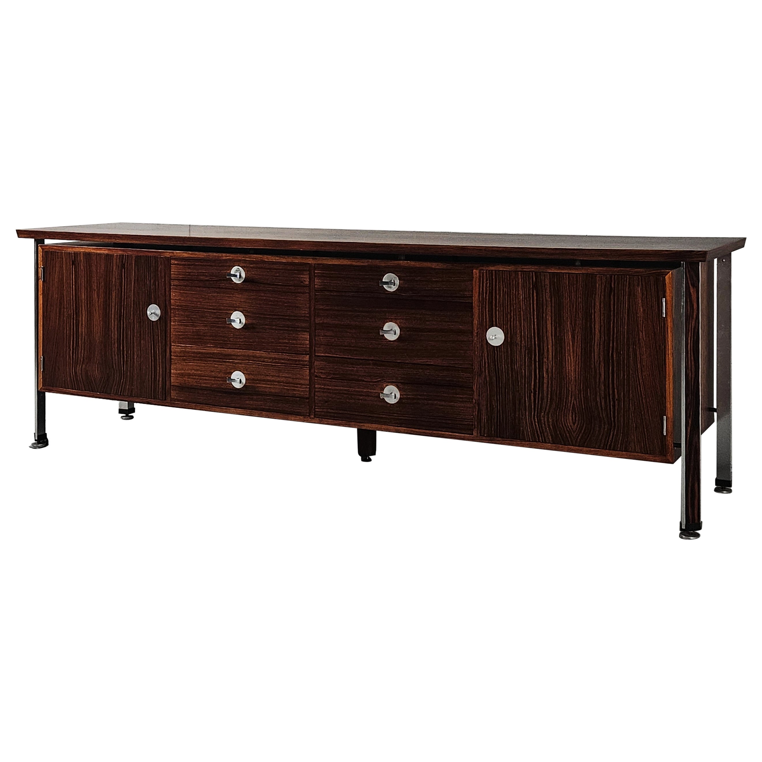 Palisanderanrichte 'Diplomat' von Finn Juhl für France & Søn, Dänemark, 1970er Jahre