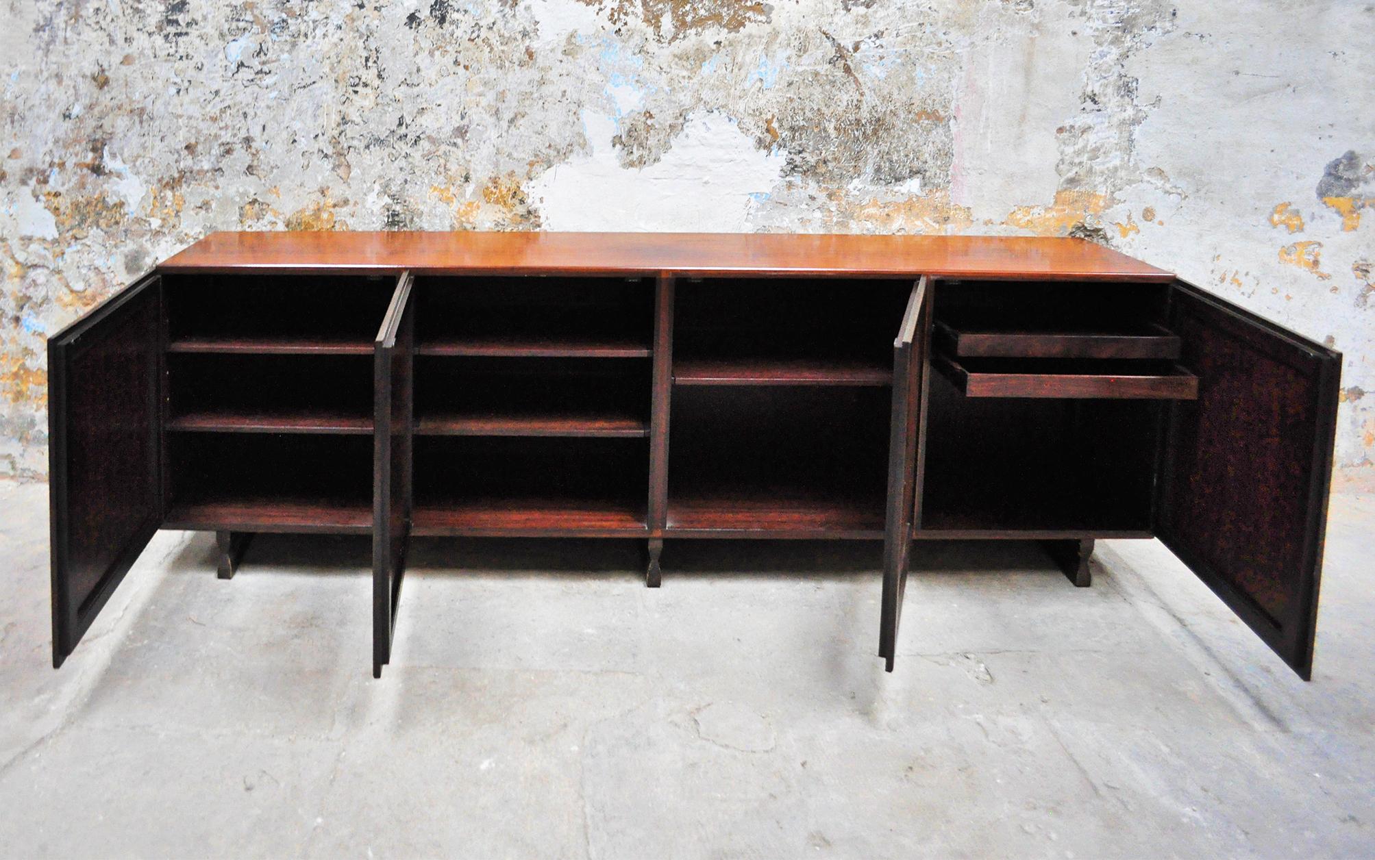 Rosewood sideboard MB15 by Franco Albini for Poggi, 1957 For Sale 1