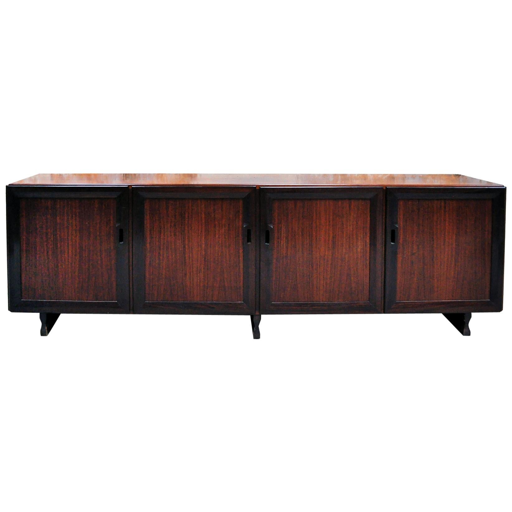 Rosewood sideboard MB15 by Franco Albini for Poggi, 1957 For Sale