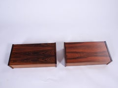 Rosewood Sideboard with Floating Bedside Tables, 1950s, Set of 2