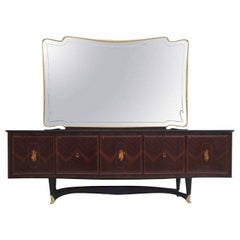 Rosewood Sideboard with Mirror by Dassi