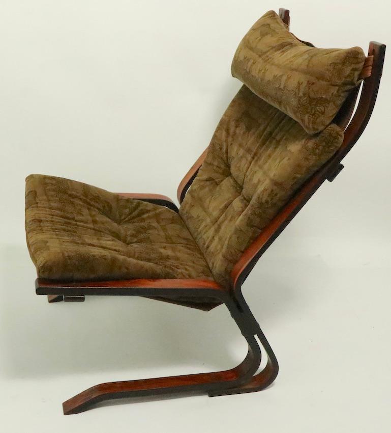 Scandinavian Modern Rosewood Siesta Lounge Chair by Ingmar Relling for Wastnofa