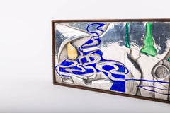 Rosewood, Silver and Enamel Box by Silversmith Ottaviani