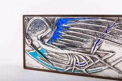 Rosewood, Silver and Enamel Box by Silversmith Ottaviani