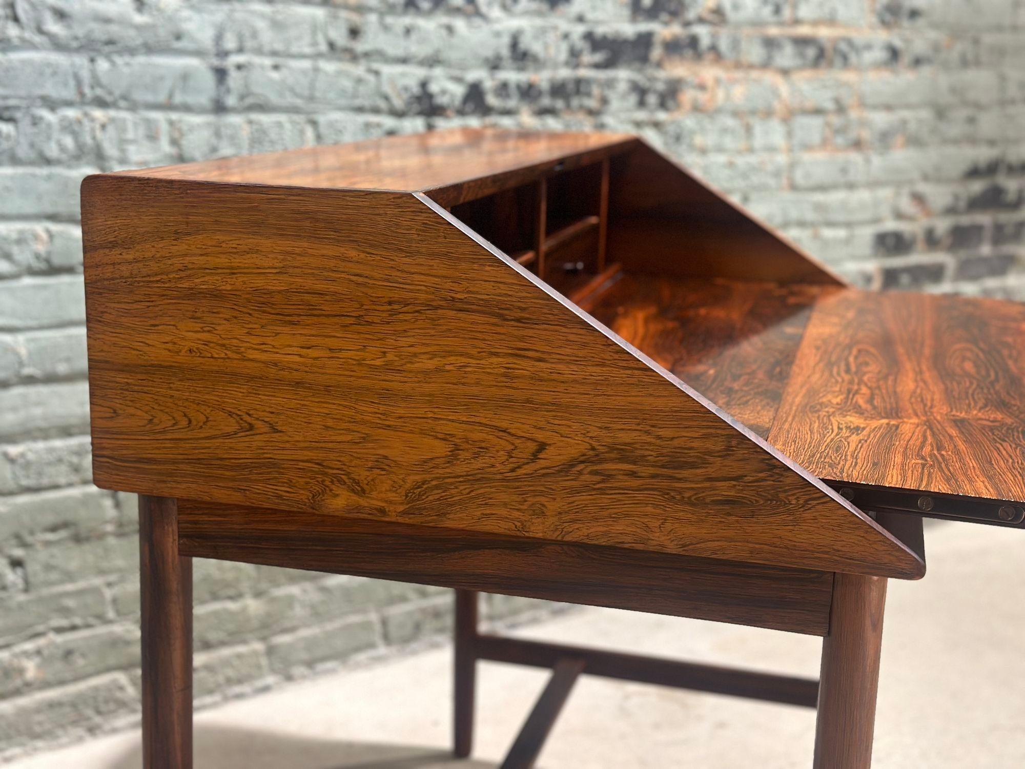 Rosewood Slant Front Desk by Sykky Iven Blode Blindheim, Norway 1960 1