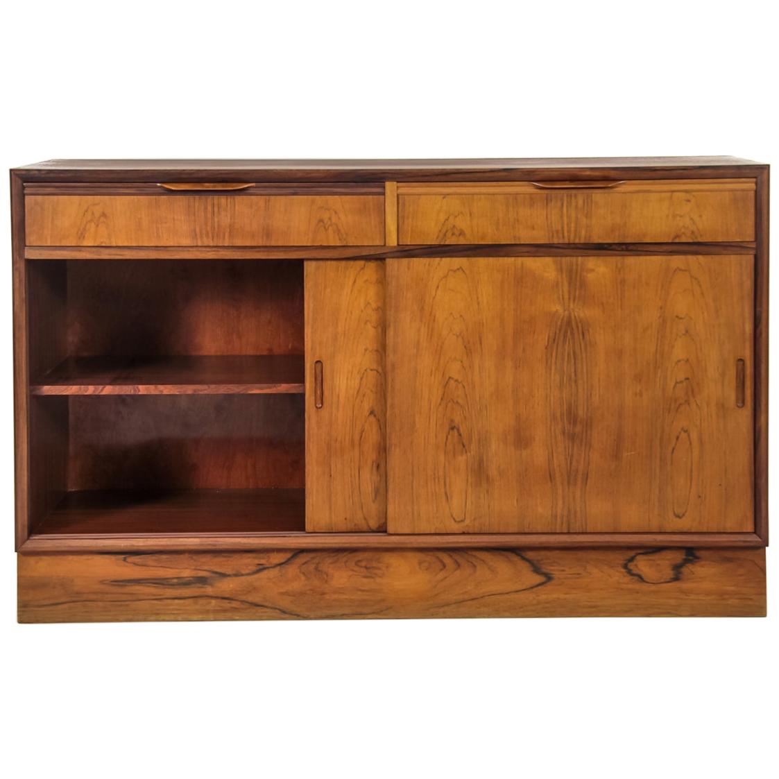 Rosewood Slide Door with Drawers, Denmark 1960s, Solid Frame For Sale