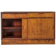 Rosewood Slide Door with Drawers, Denmark 1960s, Solid Frame