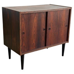 Rosewood Sliding-Door Sideboard Danish Mid-Century Modern 1960s