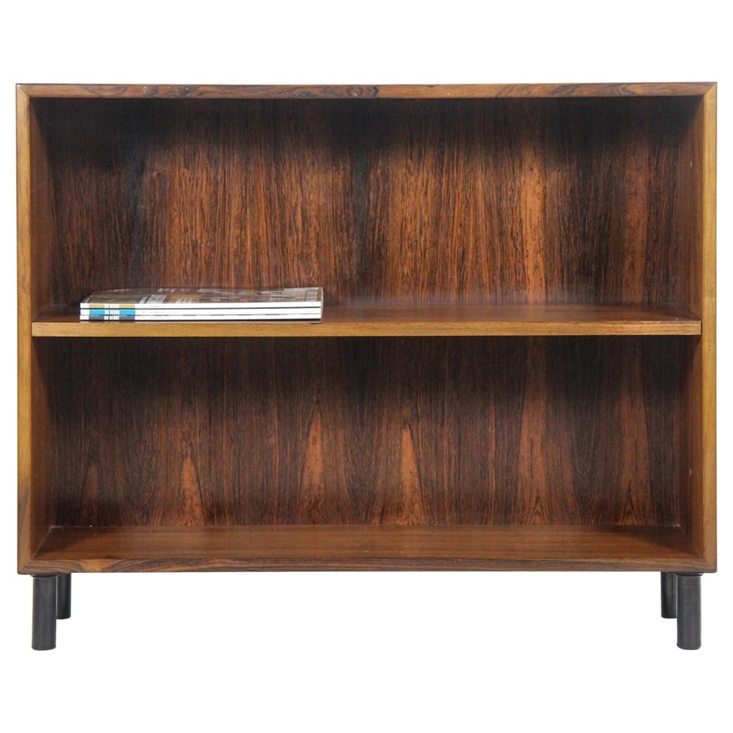Rosewood Small Bookcases with Metal Black Legs, Made in Denmark, 1960s For Sale