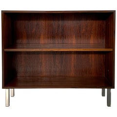 Rosewood Small Bookcases with Steel Legs, Made in Denmark, 1960s