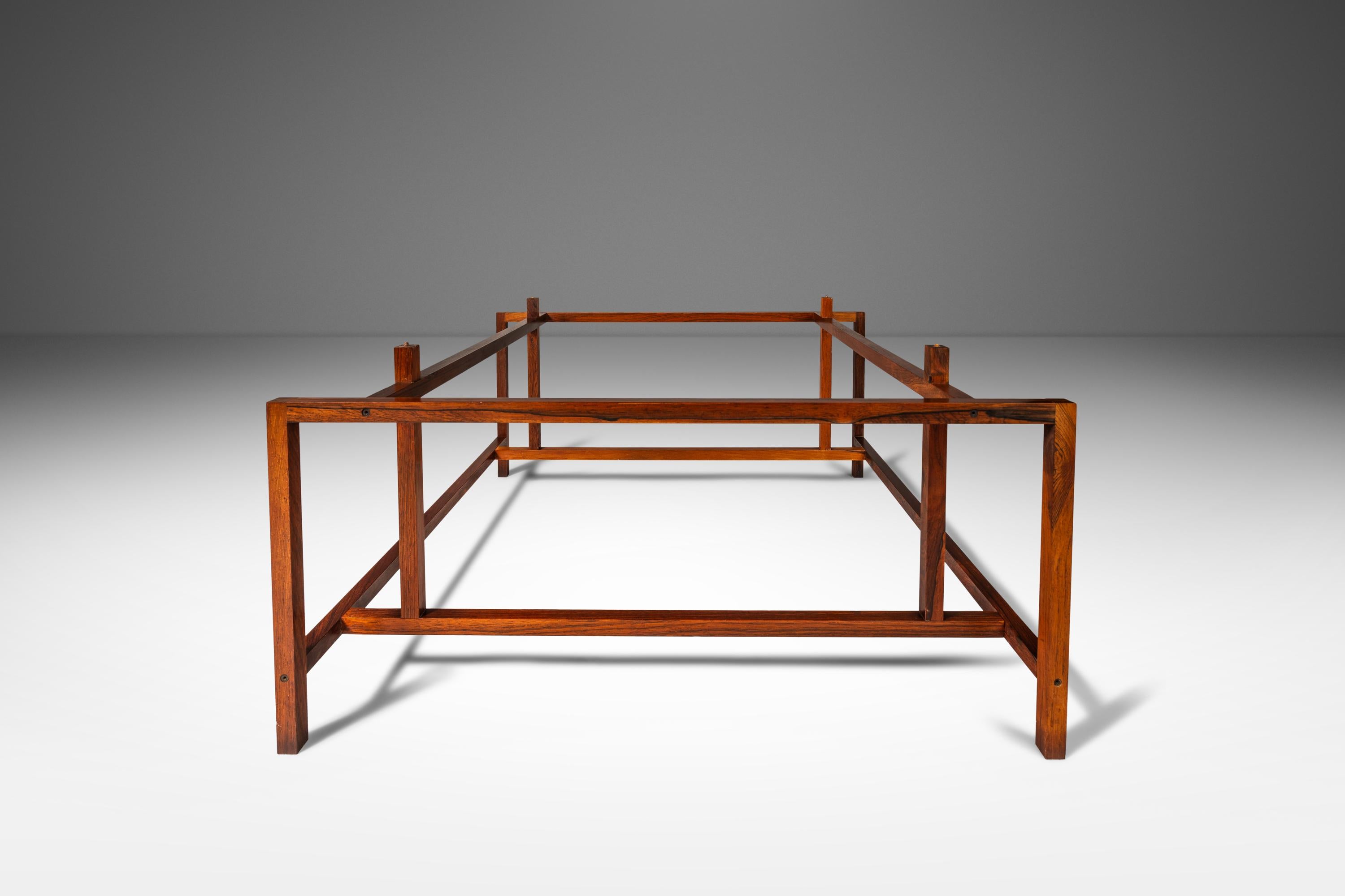 Rosewood & Smoked Glass Coffee Table by Henning Nørgaard, Denmark, c. 1960's For Sale 7
