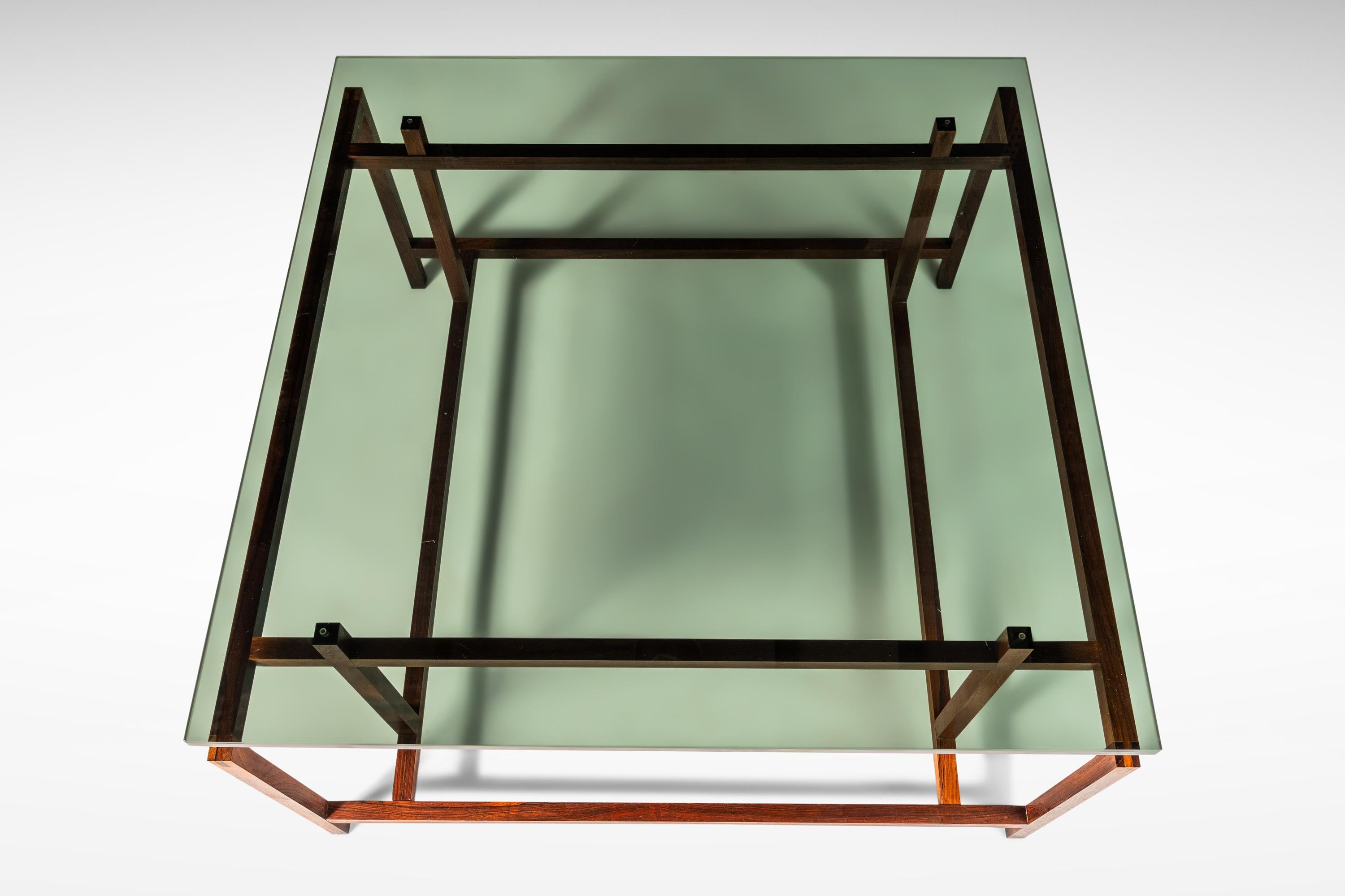 Rosewood & Smoked Glass Coffee Table by Henning Nørgaard, Denmark, c. 1960's For Sale 12