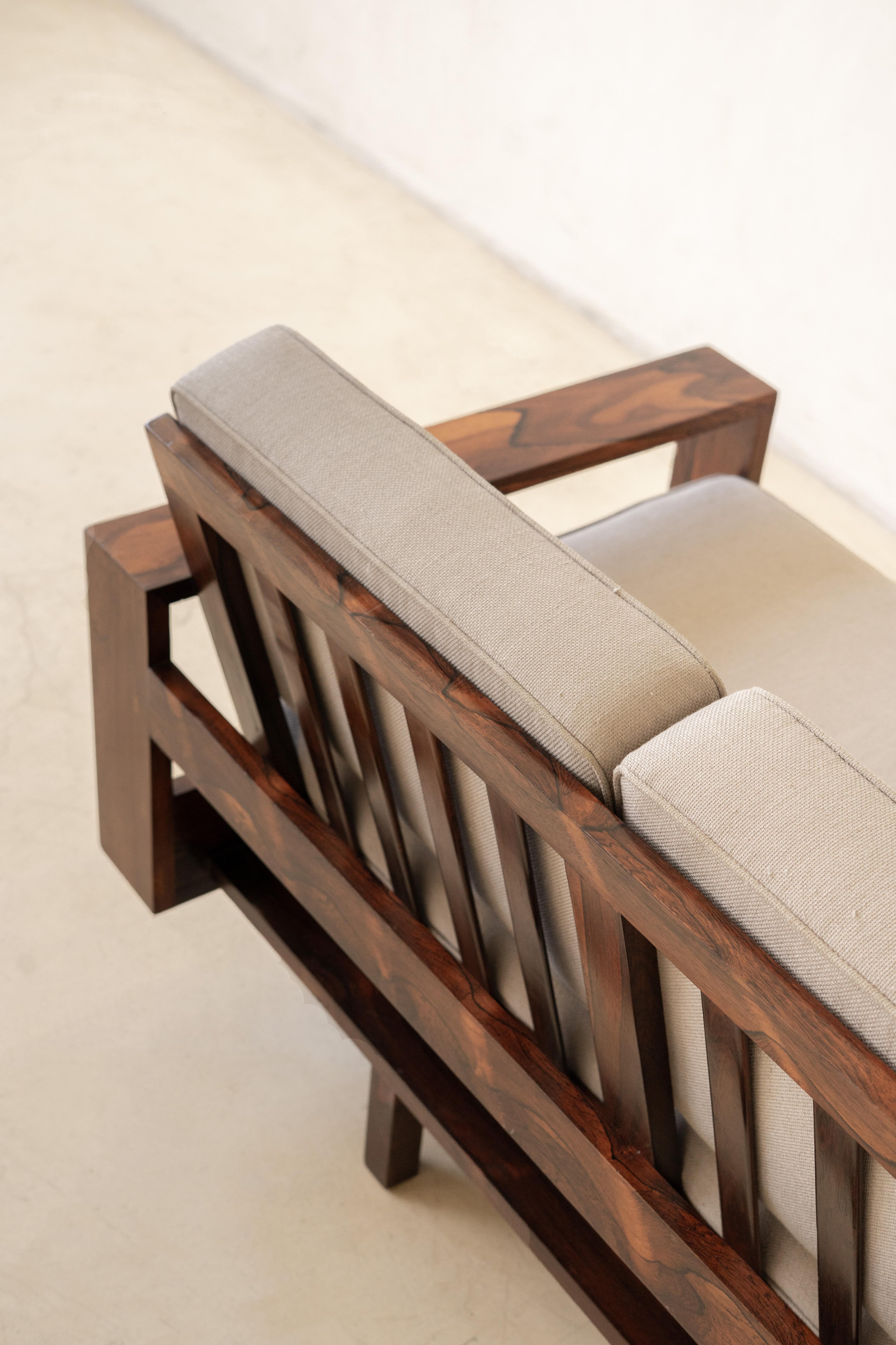 Rosewood Sofa by Fatima Arquitetura e Interiores, Brazilian Midcentury, 1960s For Sale 10