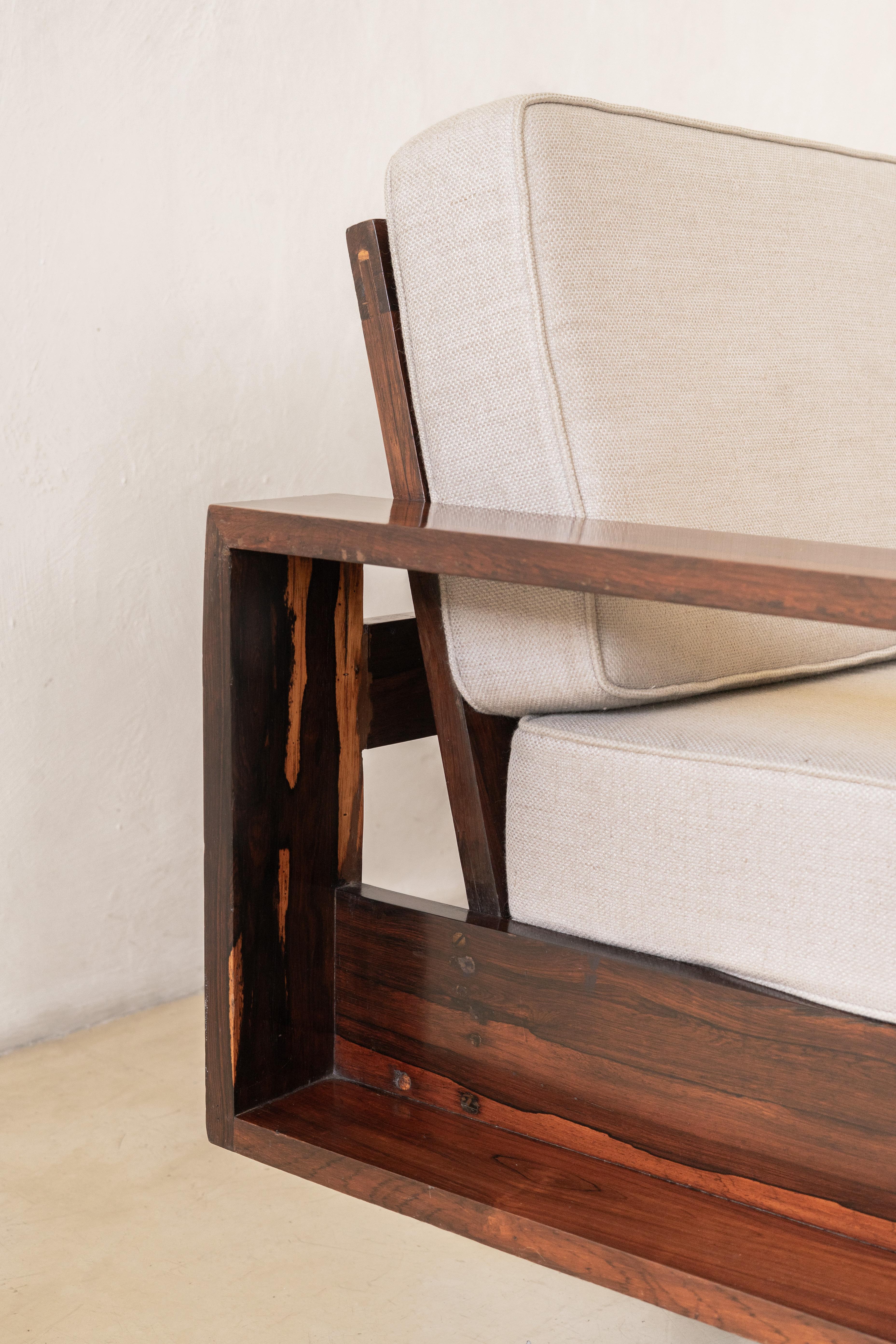 Rosewood Sofa by Fatima Arquitetura e Interiores, Brazilian Midcentury, 1960s For Sale 3