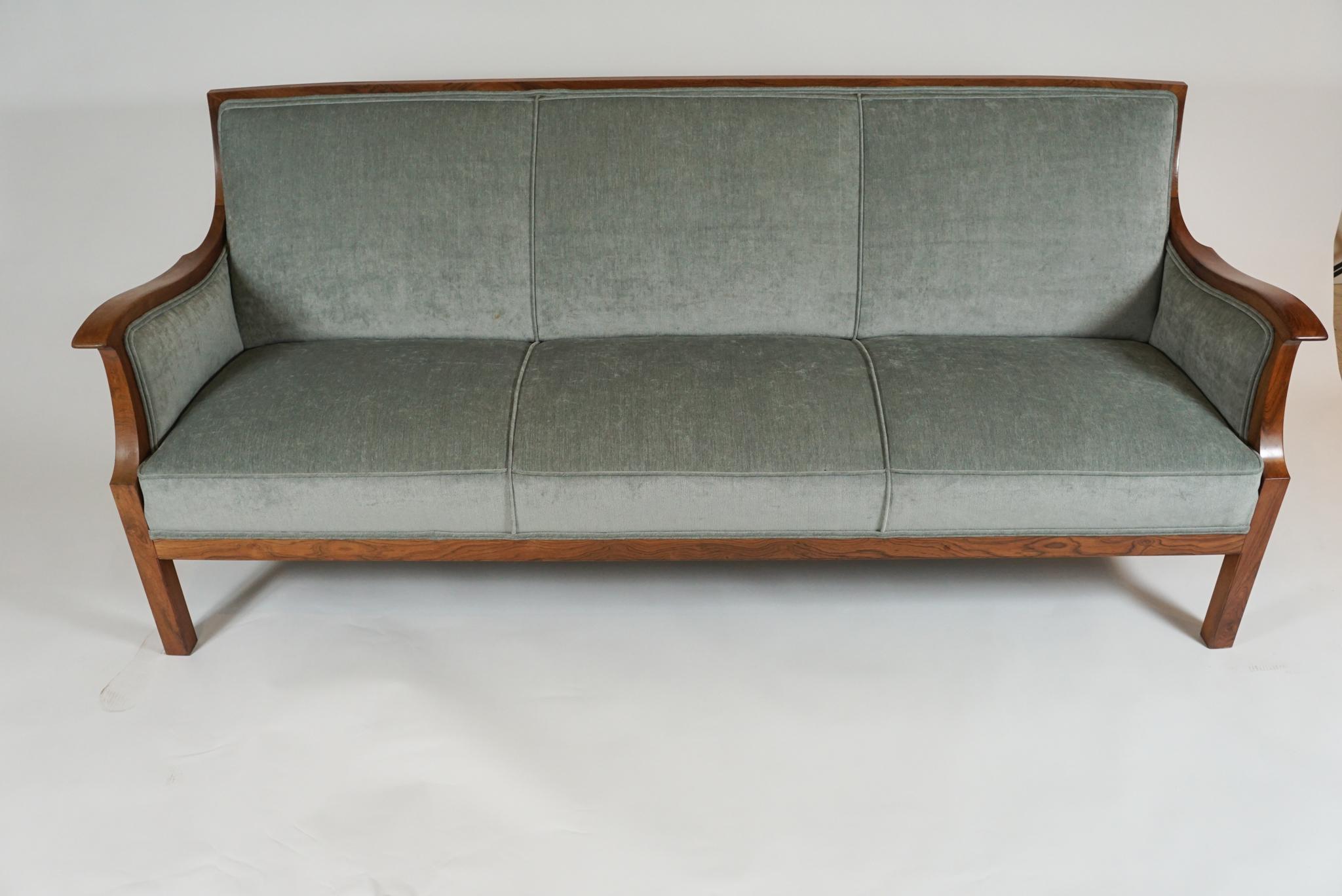 Scandinavian Modern Rosewood Sofa by Frits Henningsen