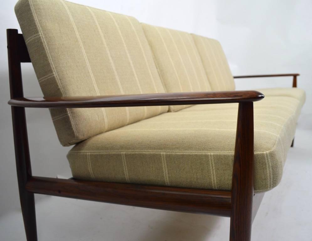 Upholstery Rosewood Sofa by Grete Jalk for France and Son