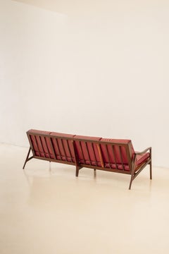 Canapé en bois de rose, Liceu de artes e oficios, Brazilian Design, Midcentury Modern