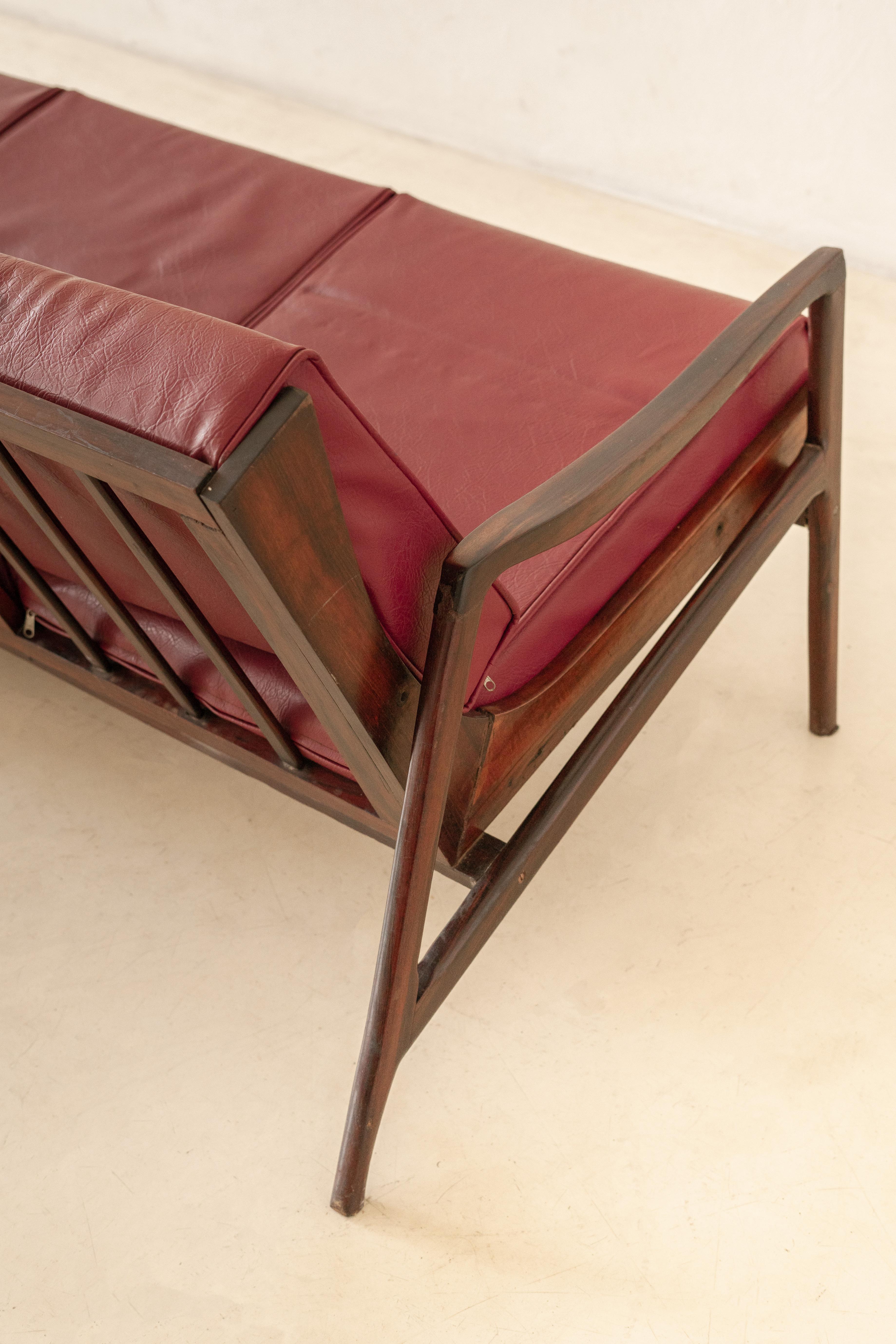 Mid-Century moderno Divano in palissandro, Liceu de artes e oficios, Design brasiliano, Midcentury Modern in vendita