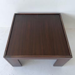 Rosewood square Model 771 coffee table by Afra and Tobia Scarpa for Cassina (Ita