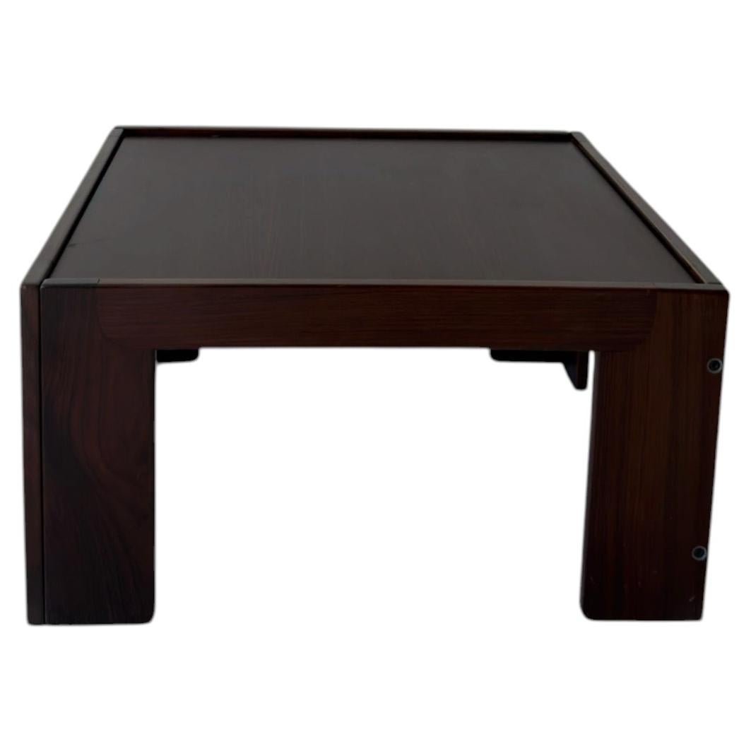 Rosewood square Model 771 coffee table by Afra and Tobia Scarpa for Cassina (Ita