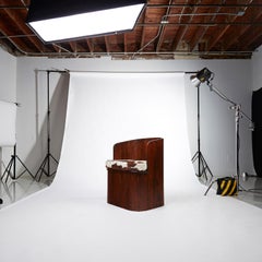 Rosewood Stained Barrel Chair