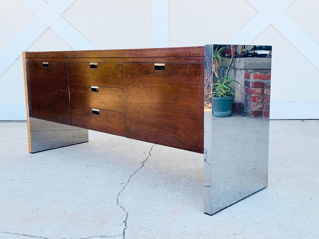 Rosewood & Stainless Credenza by Roger Sprunger/Dunbar 2