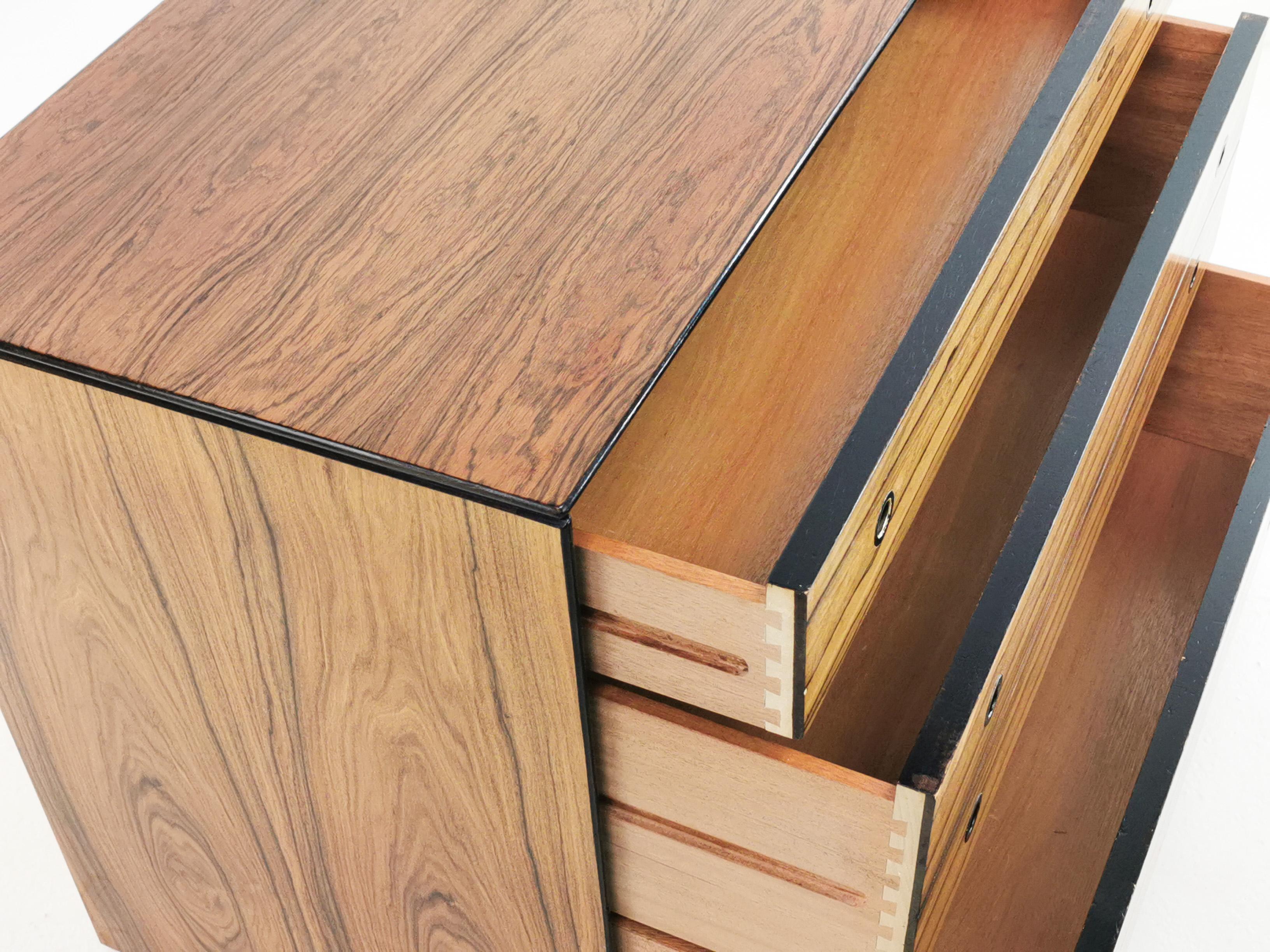 Rosewood Staples Deauville Chest of Drawers Vintage Mid Century, 1960s In Good Condition In STOKE ON TRENT, GB