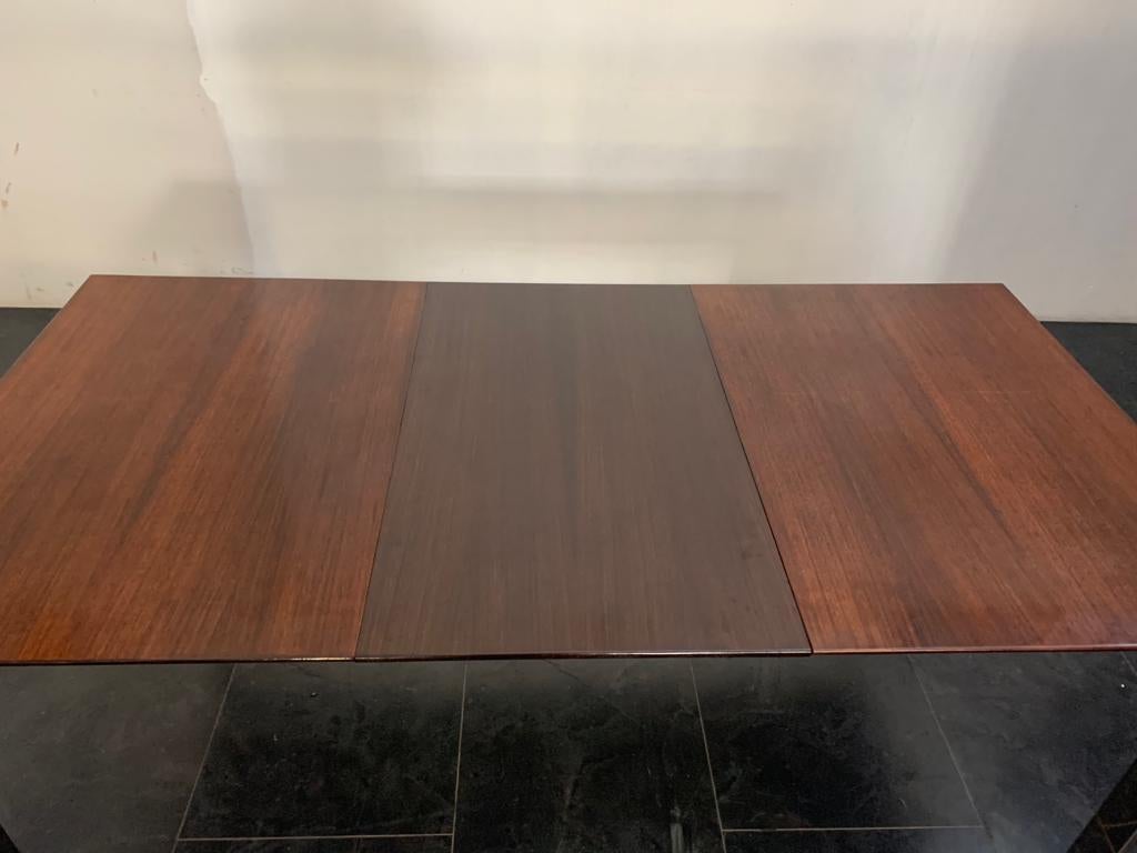 Rosewood & Steel Dining Table, 1970s For Sale 4
