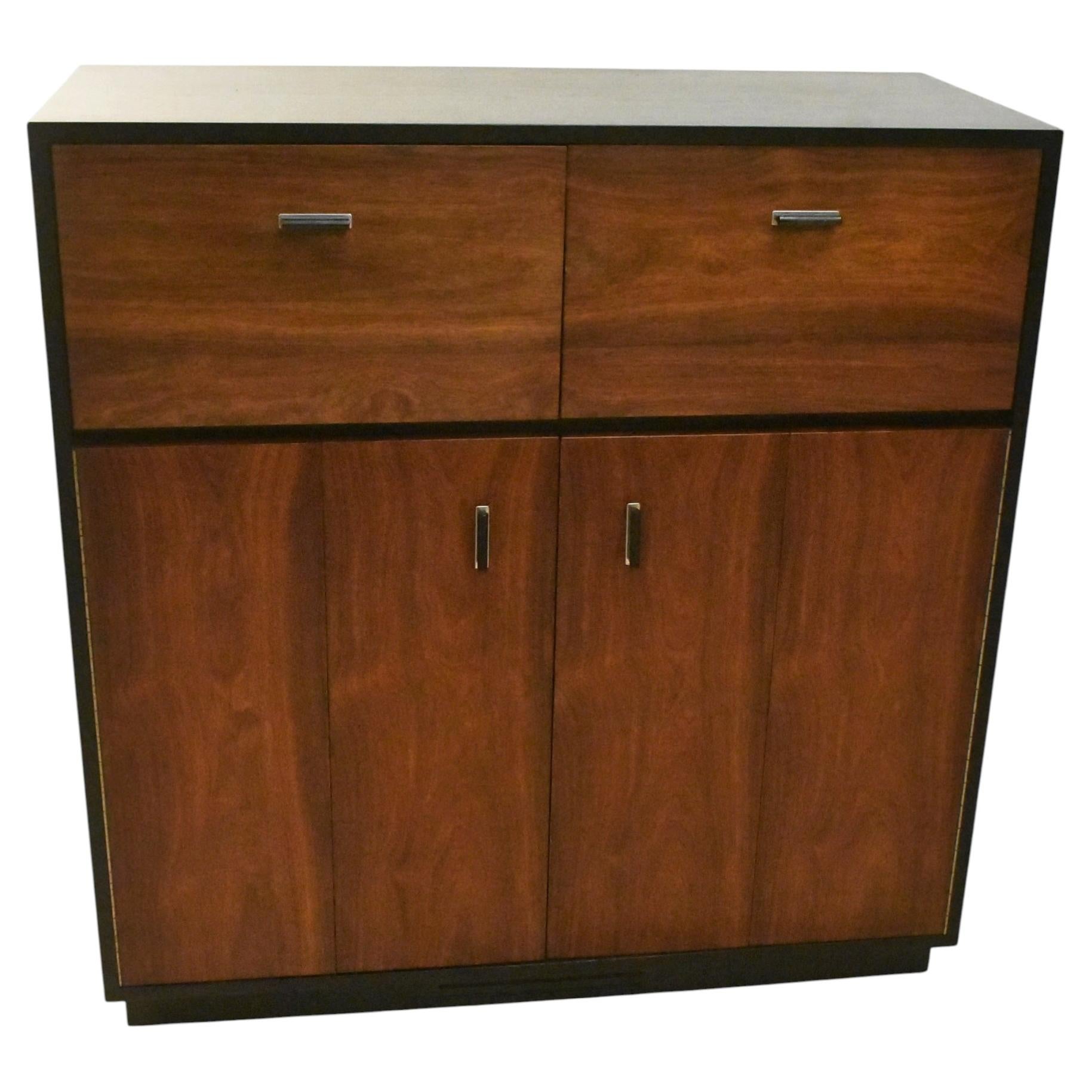 Rosewood Stereo Turntable and Record Cabinet For Sale