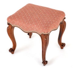 Rosewood Stool Victorian Seat, 1860