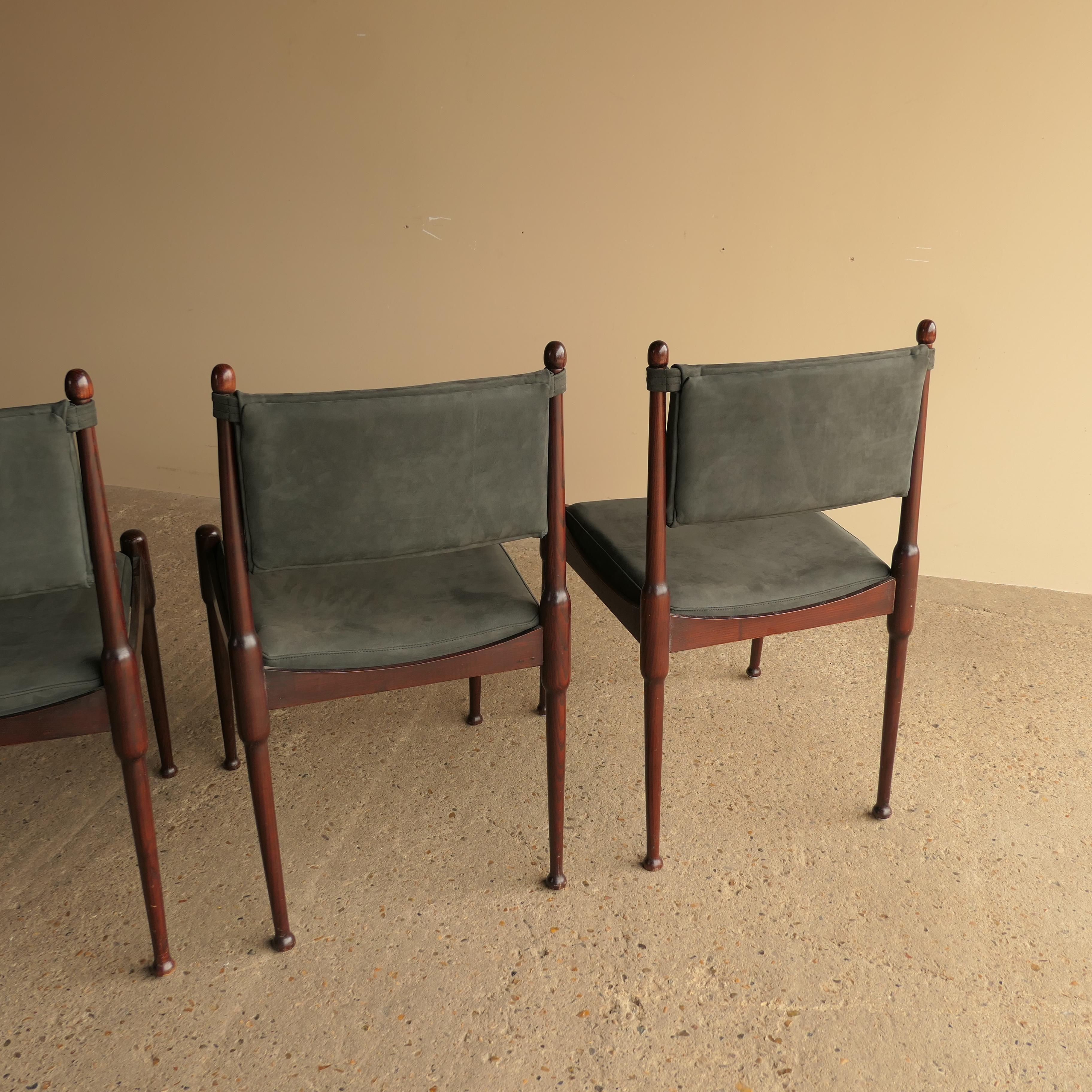 Esszimmerstühle aus Palisander-Wildleder im Zustand „Gut“ im Angebot in Faversham, GB