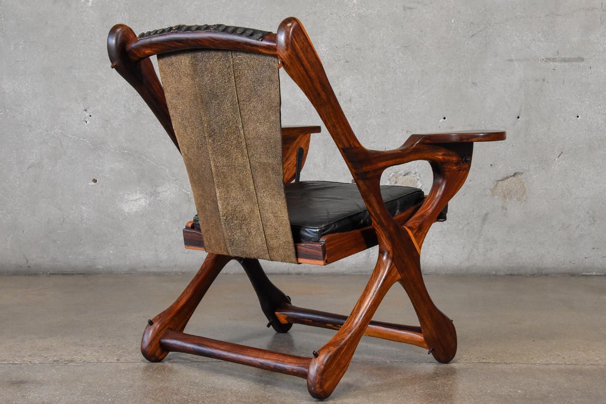Rosewood Swinger Lounge Chair by Don Shoemaker For Sale 1