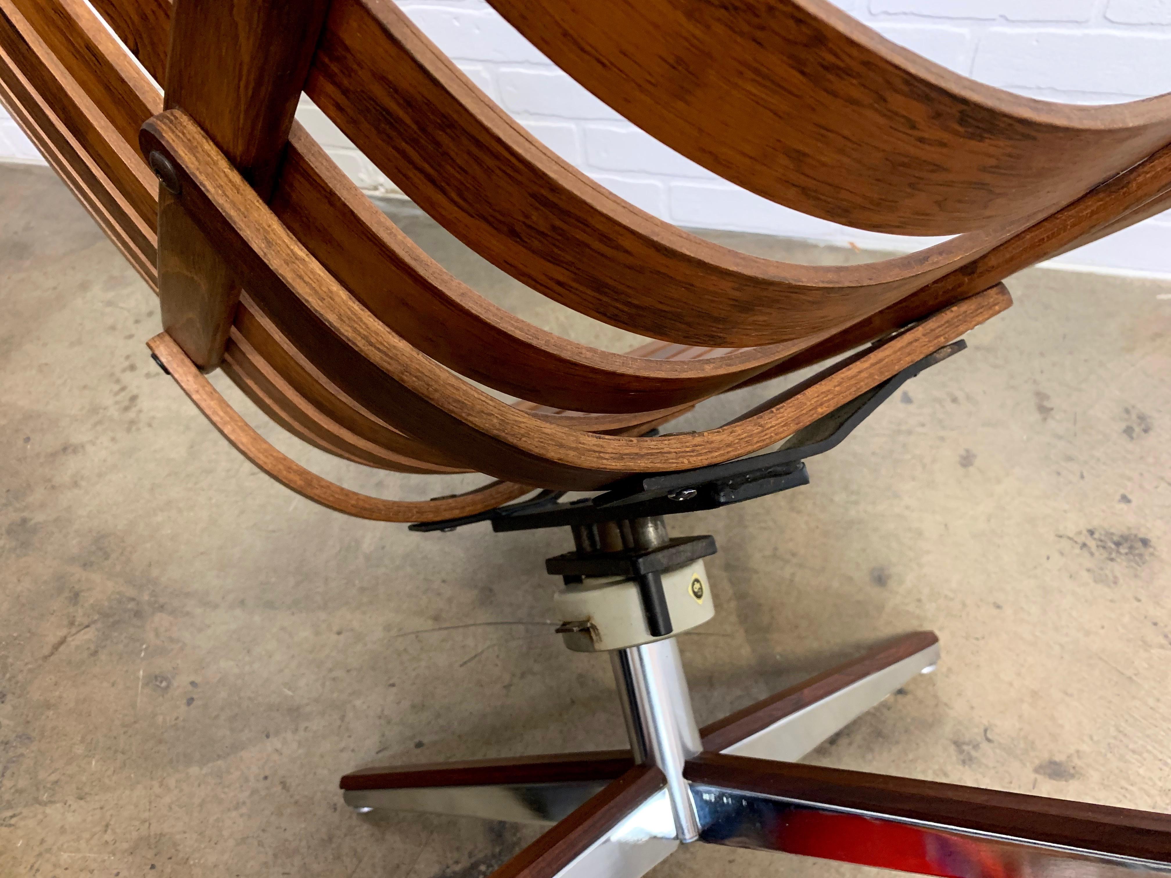 Rosewood Swivel Lounge Chair by Hans Brattrud for Georg Eknes, 3