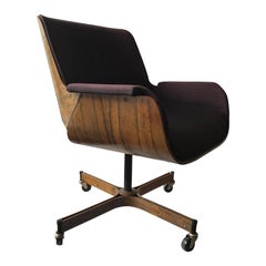Rosewood Swivel Office Chair by George Mulhauser for Plycraft