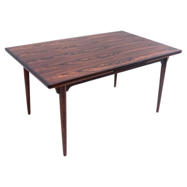 Rosewood table, Denmark, 1960s. After restoration. For Sale