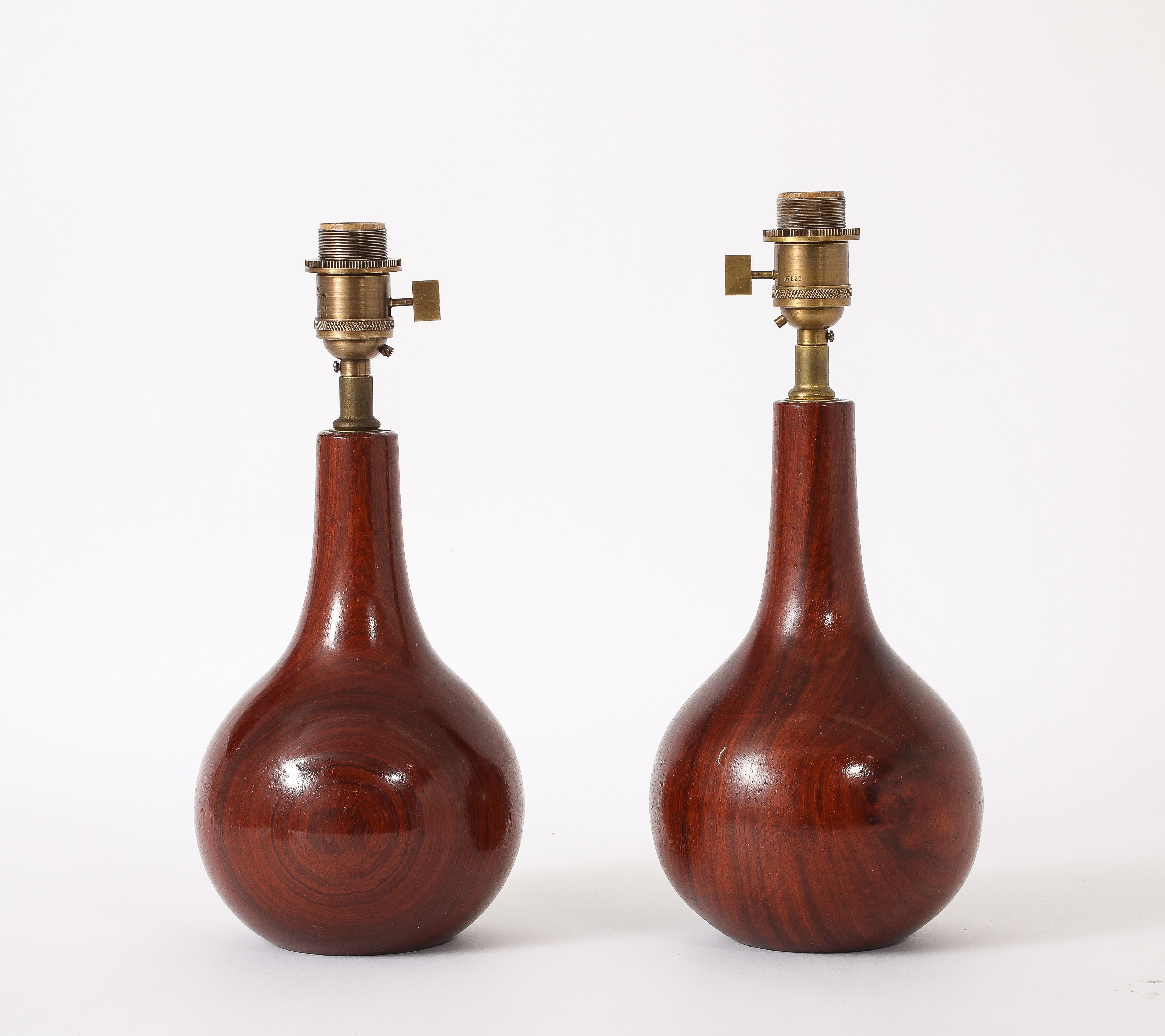 Lampade da tavolo in palissandro, Danimarca, anni '60 in vendita 1