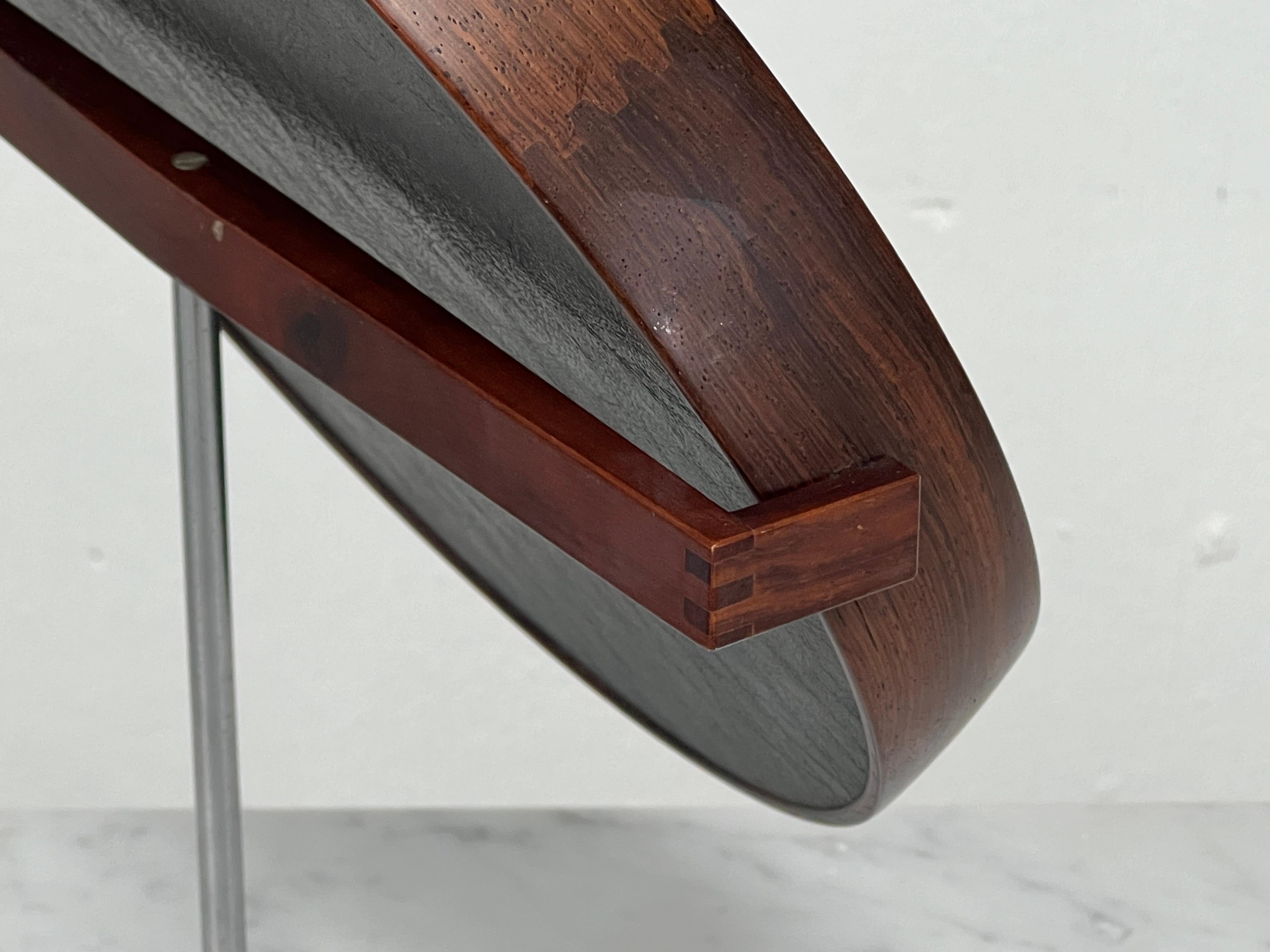 Rosewood Table Mirror by Uno & Östen Kristiansson for Luxus of Sweden, 1960s 6