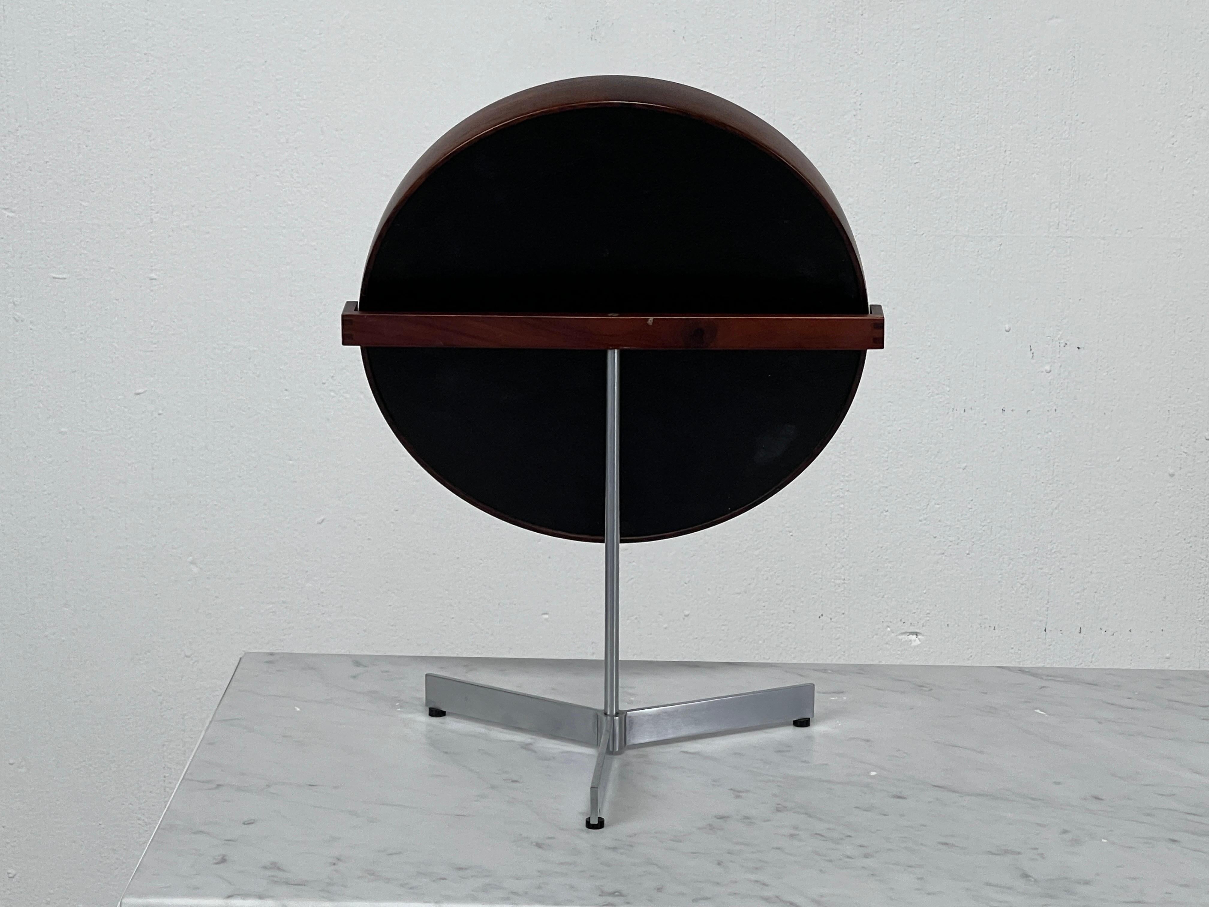 Rosewood Table Mirror by Uno & Östen Kristiansson for Luxus of Sweden, 1960s 8