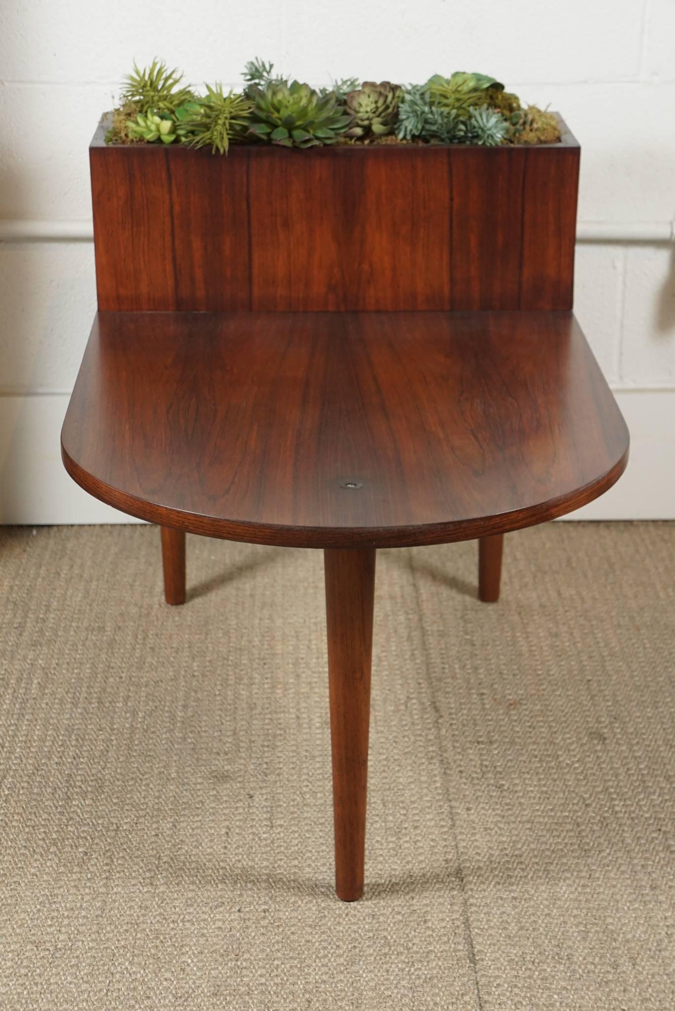 American Rosewood Table with Planter Insert For Sale
